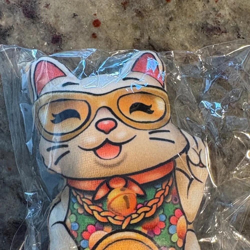 Charming Cat Plush Toy with Glasses